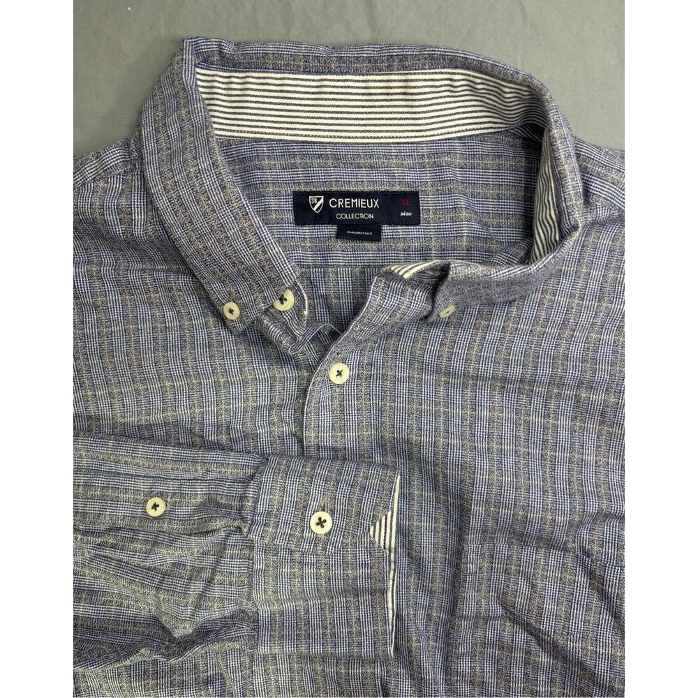 Daniel Cremieux Signature Collections Mens Blue Long Sleeve Button Down Shirt XL